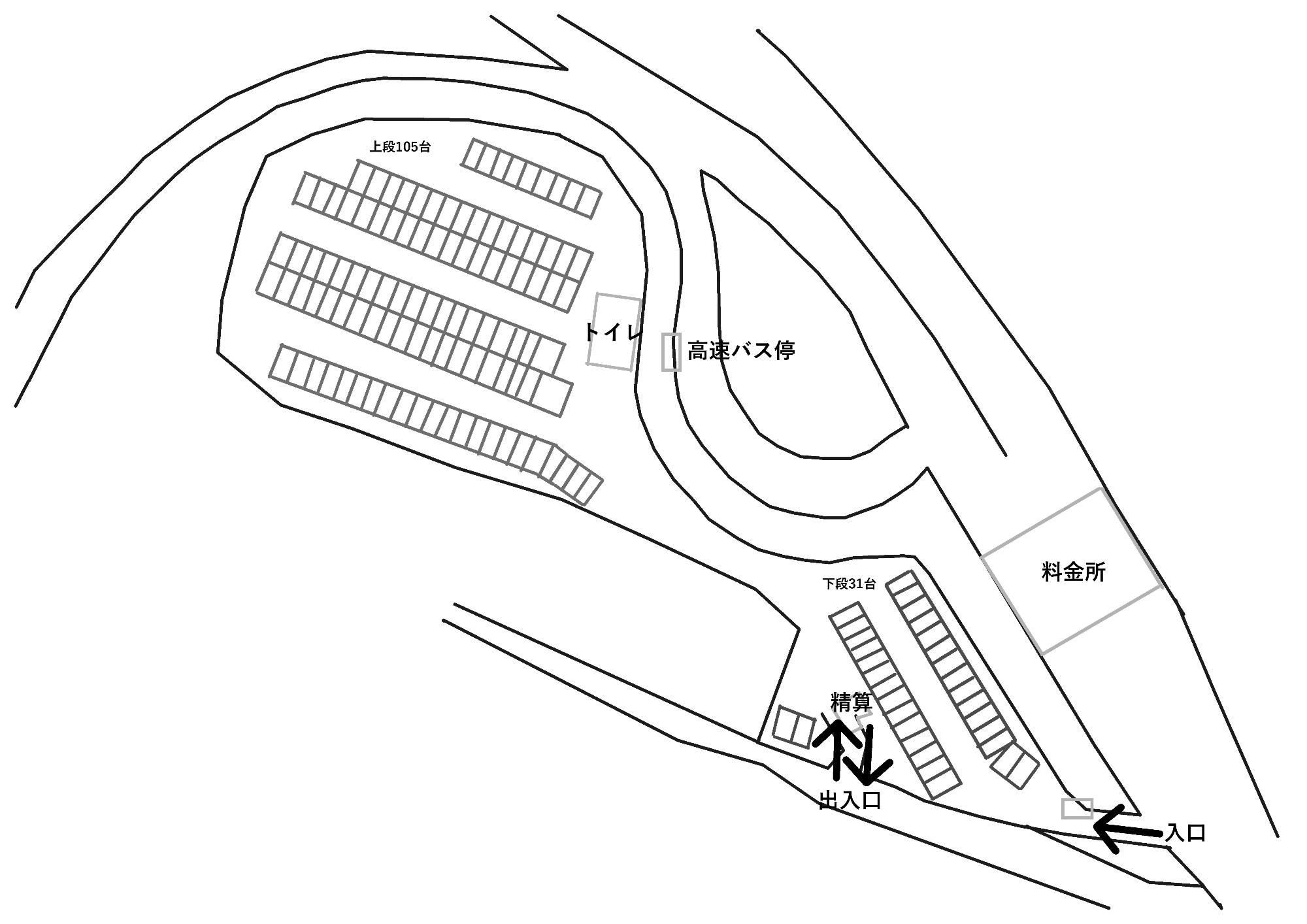 松川インター駐車場