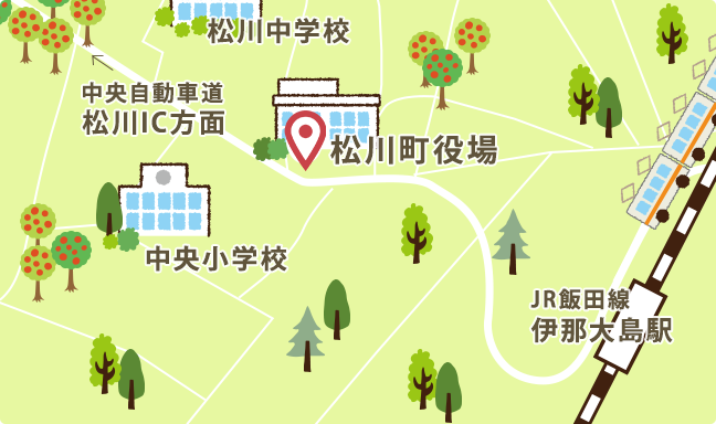 松川町役場地図